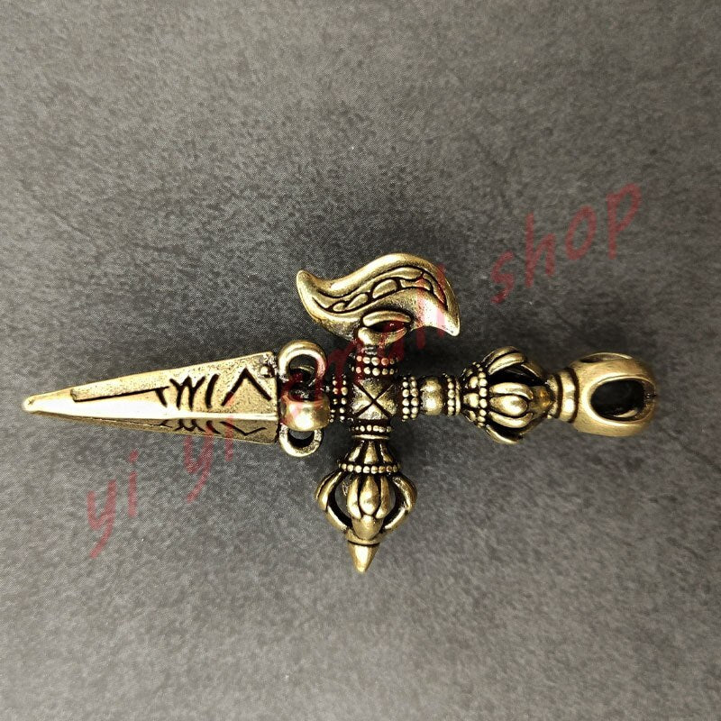 Pendentif Dague Esotérique Laiton