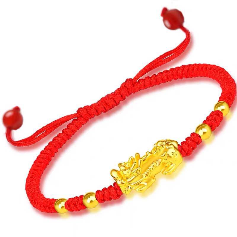 Bracelet Pixiu Porte Bonheur Chinois Obsidienne noire