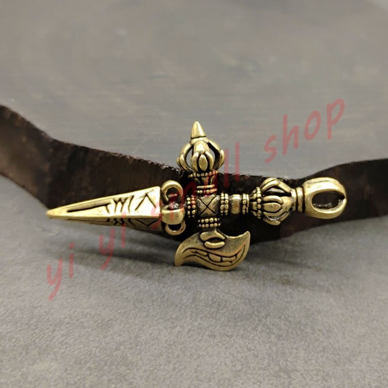 Pendentif Dague Esotérique Laiton