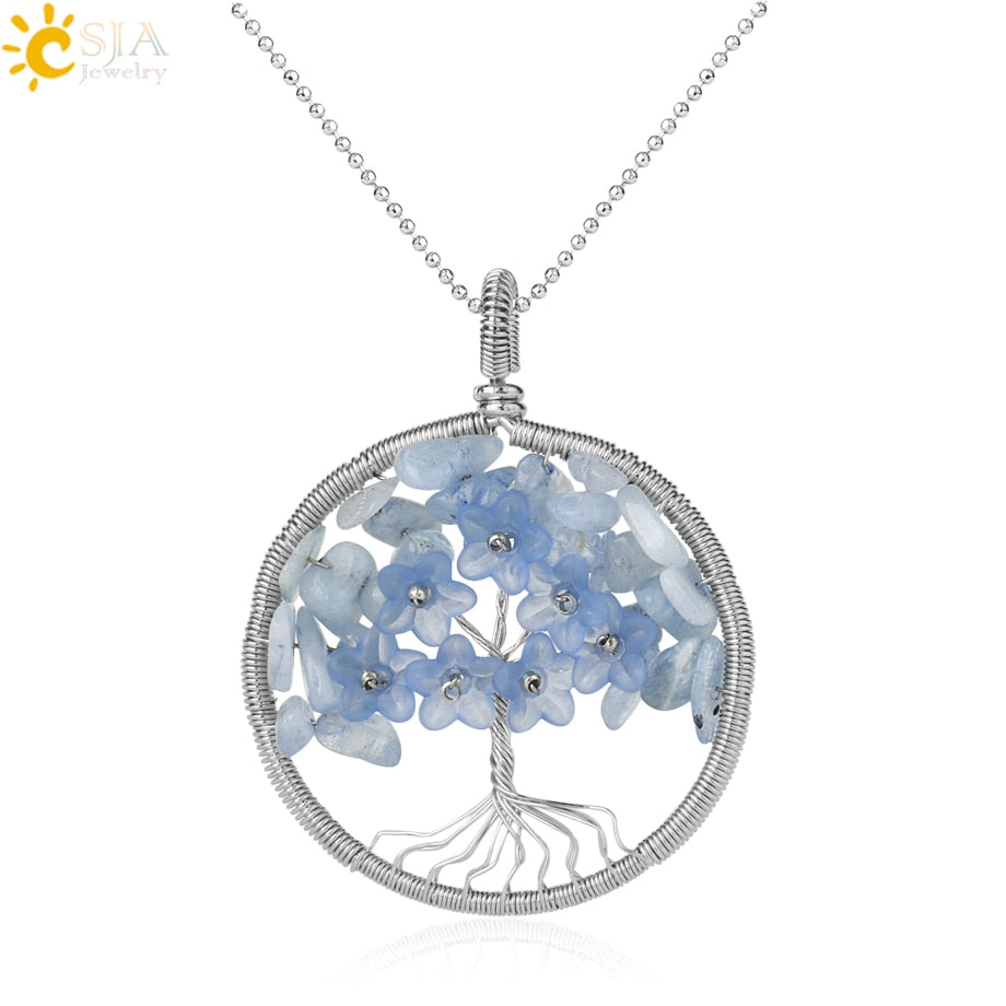 Pendentif Arbre de Vie en Pierre Naturelle