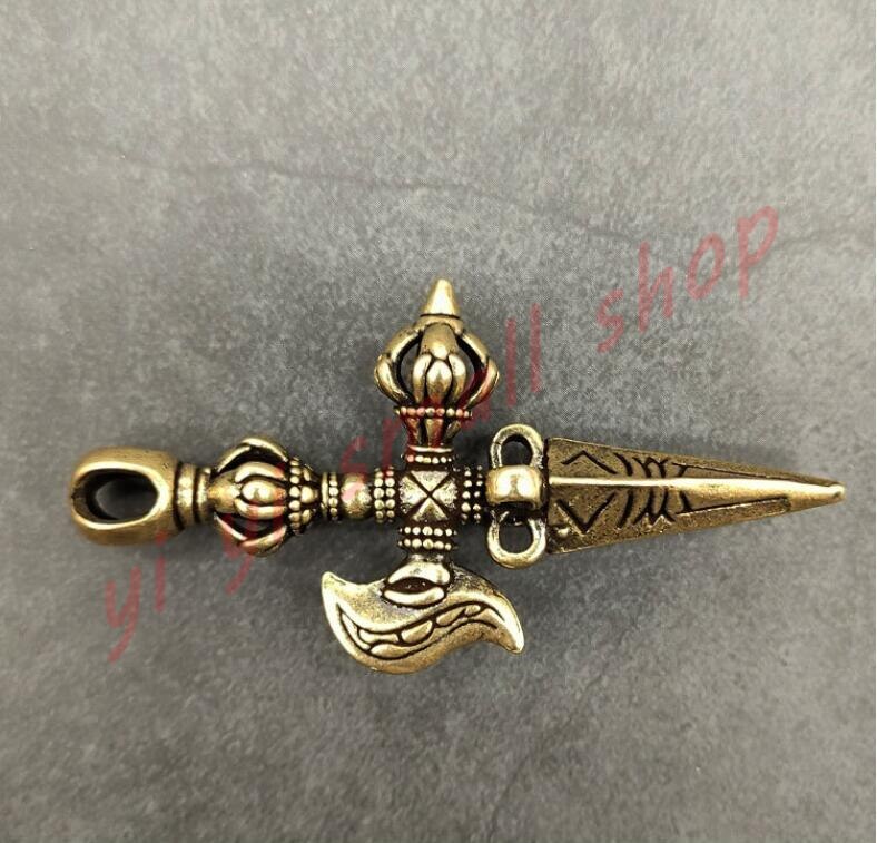 Pendentif Dague Esotérique Laiton