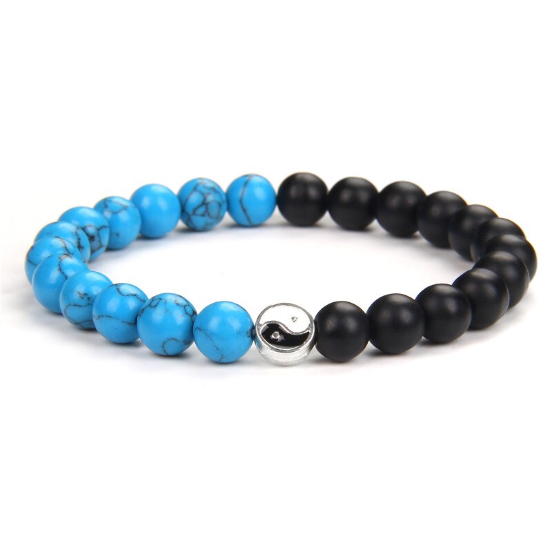 Bracelets Yin Yang Howlite et Onyx