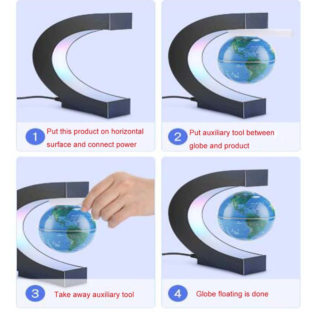 Globe lévitation Magnétique en Forme de C