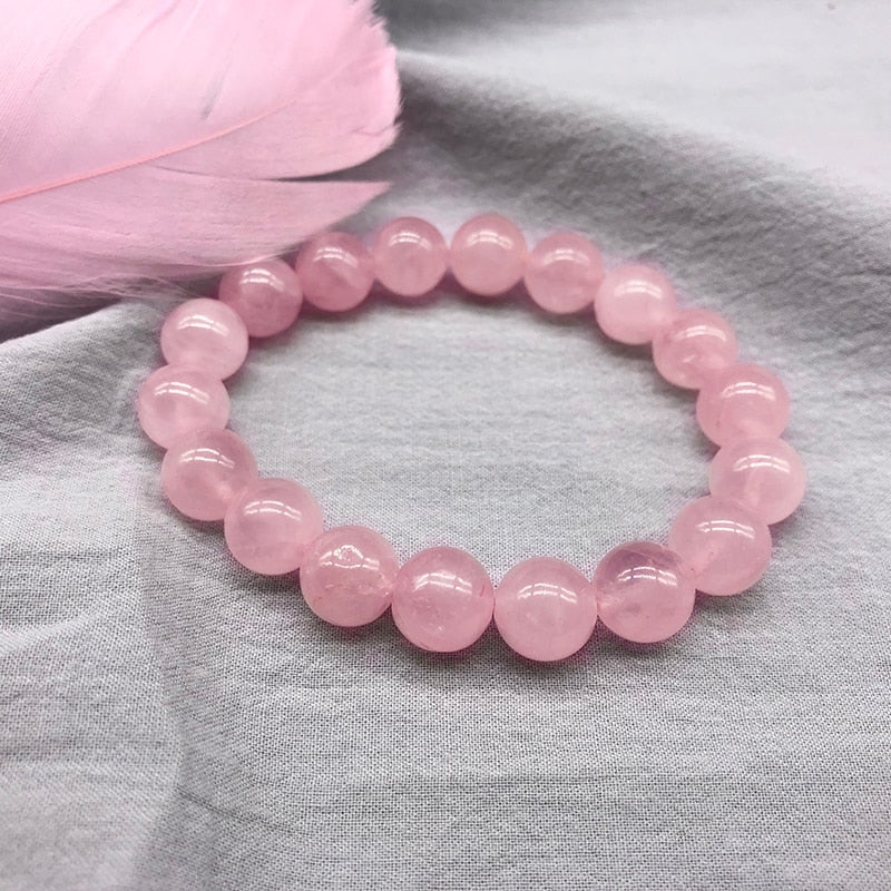 Bracelet Extensible Quartz Rose Pierre Naturelle