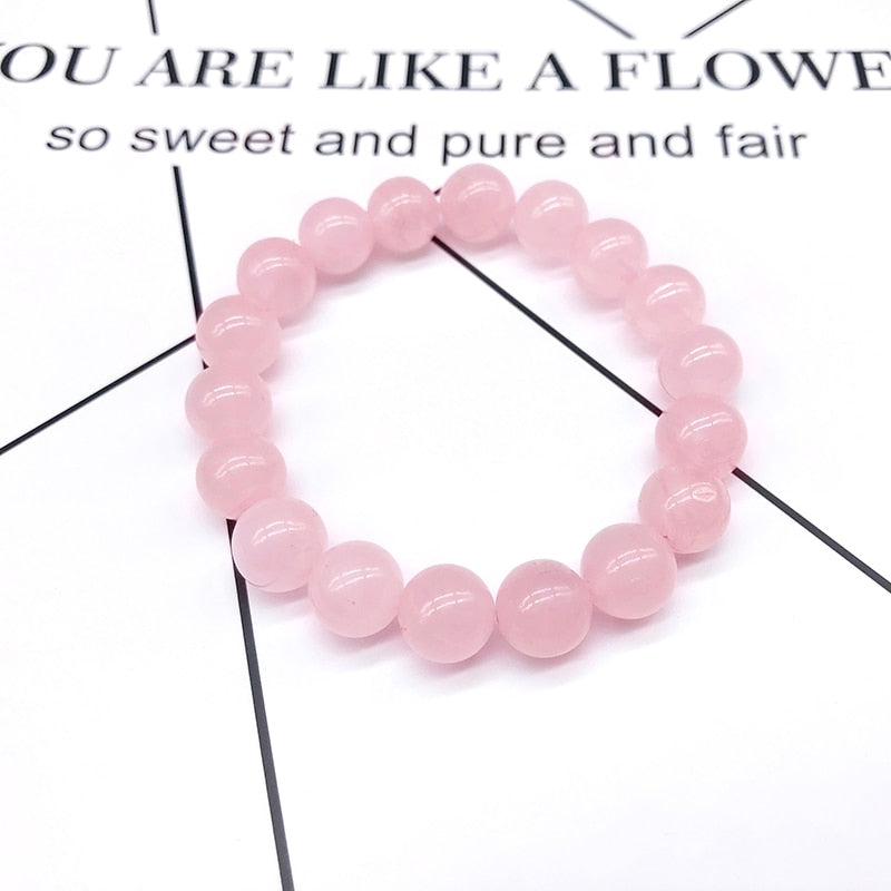Bracelet Extensible Quartz Rose Pierre Naturelle