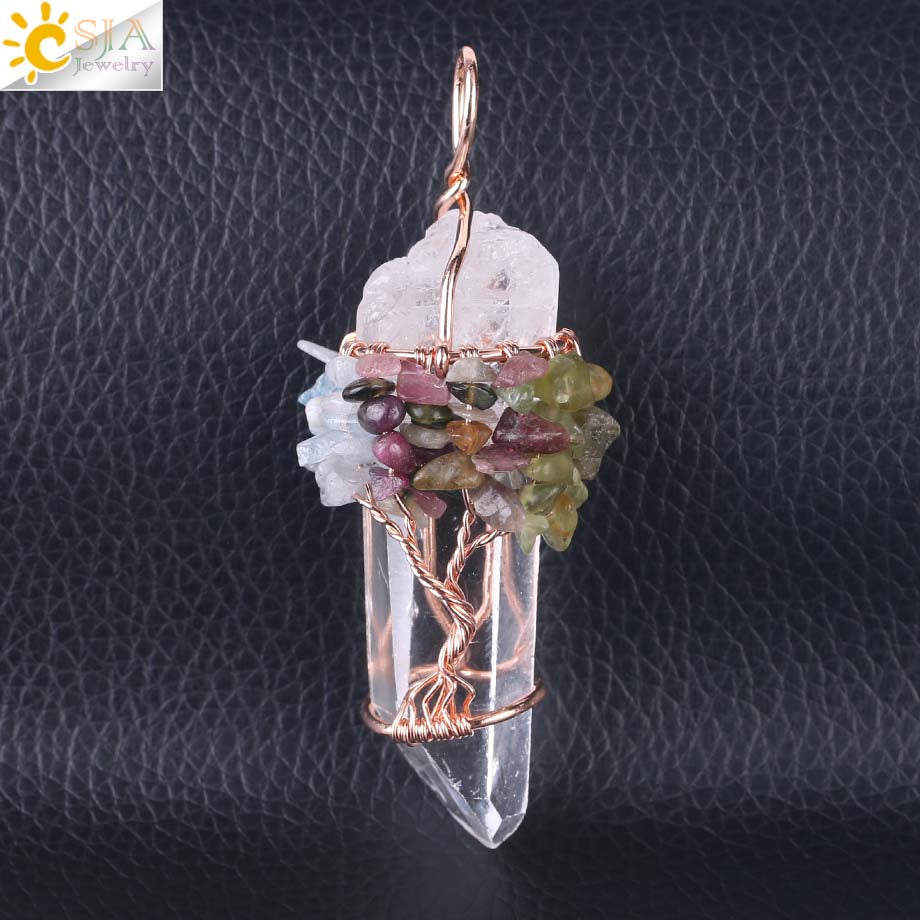 Pendule Chakra Arbre de Vie Fil Cuivre