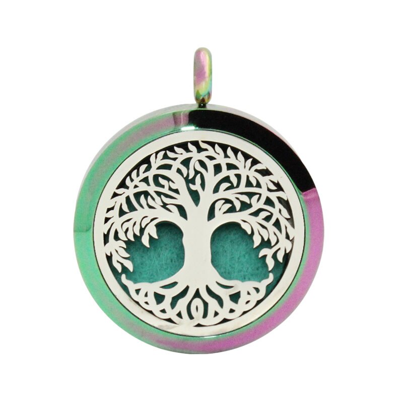 Pendentif Arbre de Vie Acier + Collier