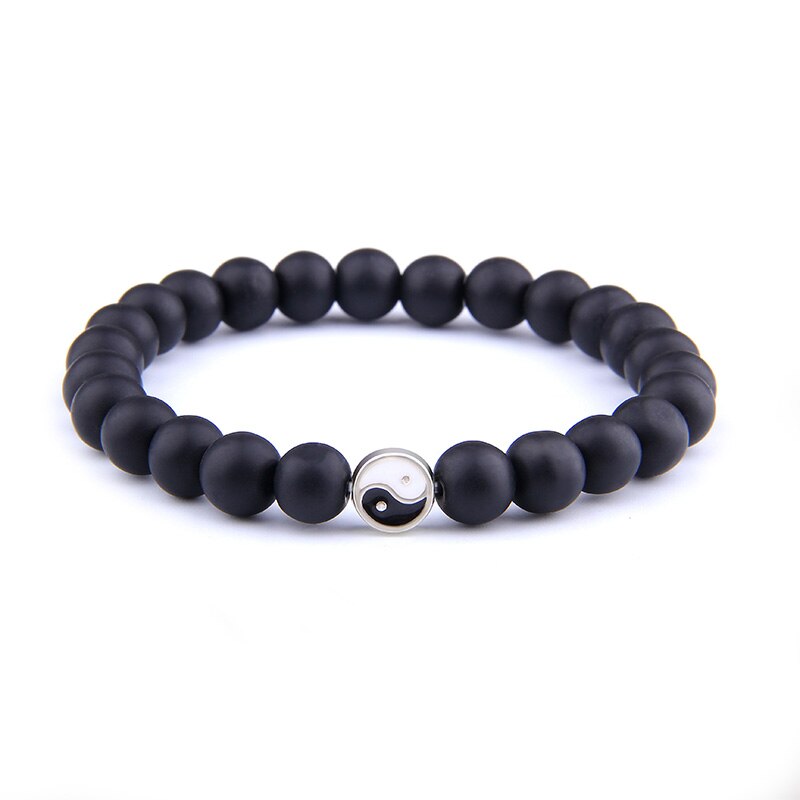 Bracelets Yin Yang Howlite et Onyx