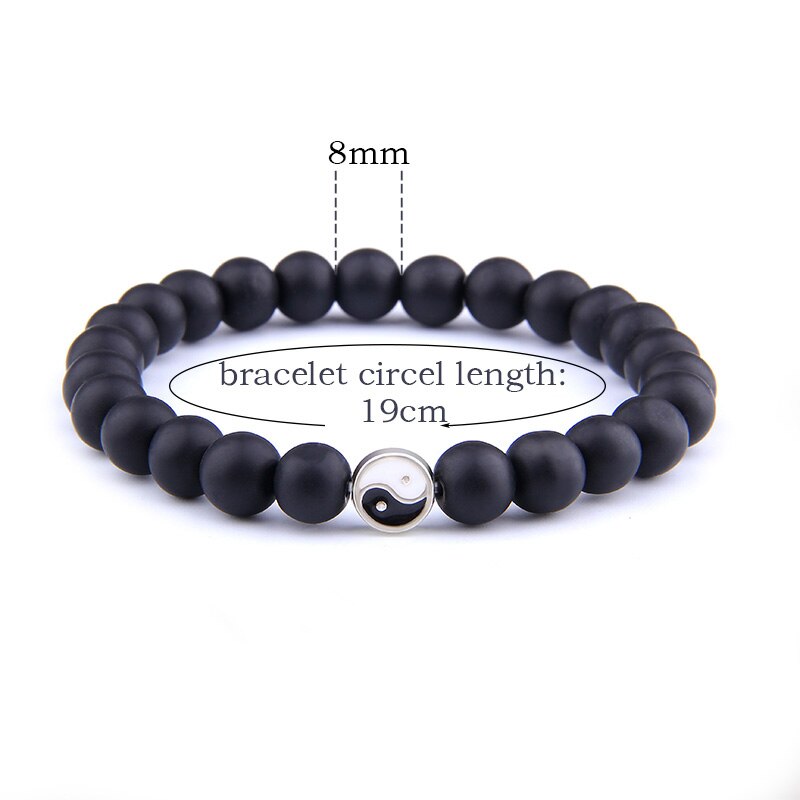 Bracelets Yin Yang Howlite et Onyx