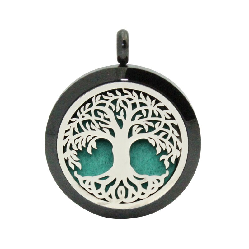 Pendentif Arbre de Vie Acier + Collier