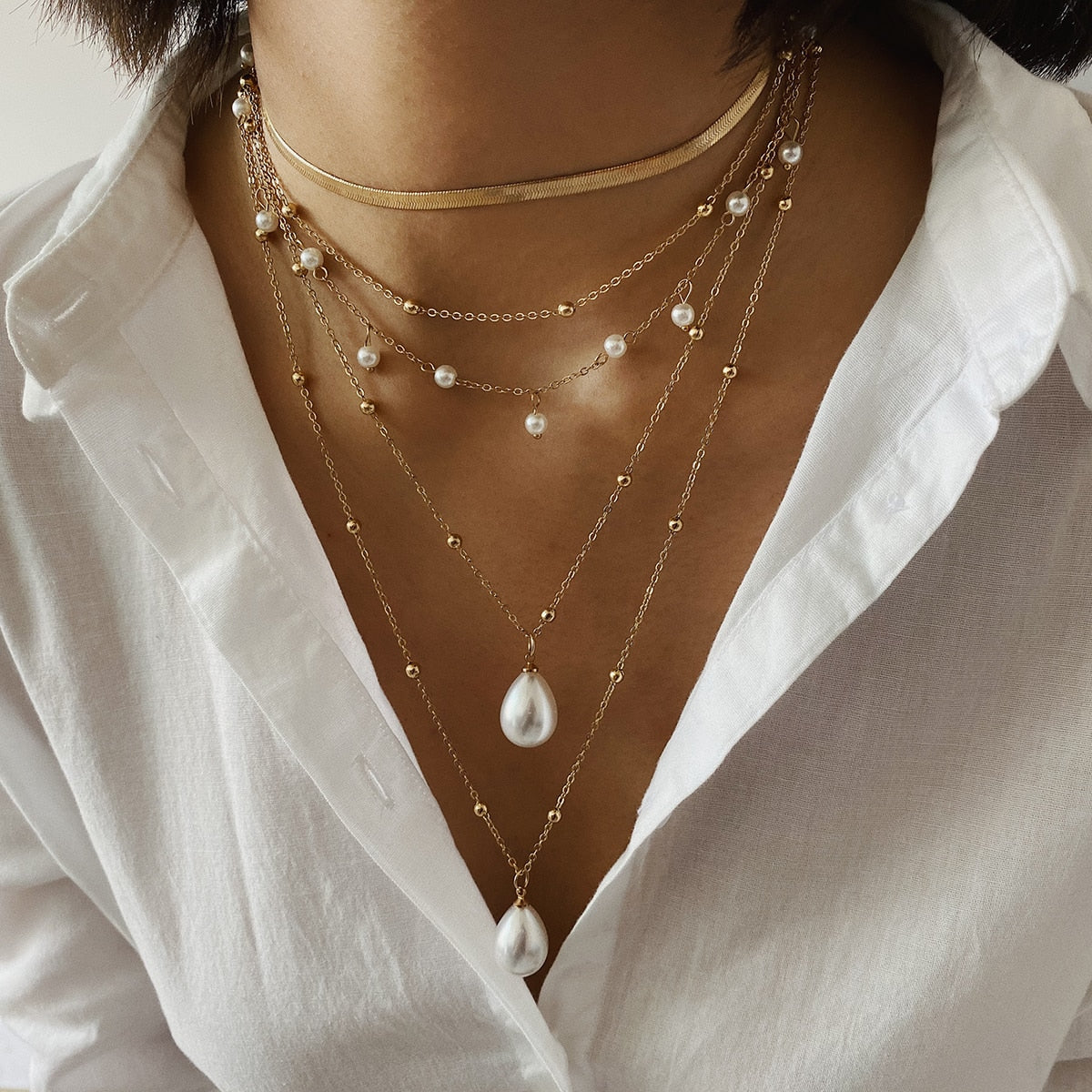 Collier Femmes Baroque Perle Gland