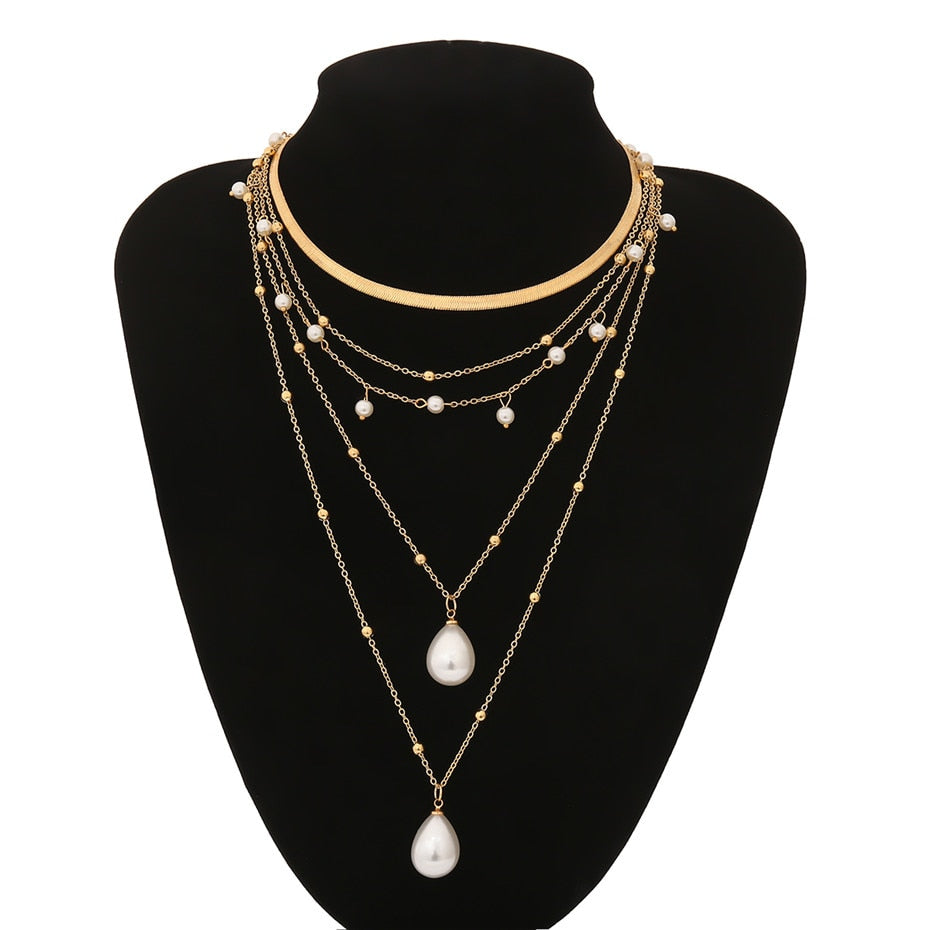 Collier Femmes Baroque Perle Gland