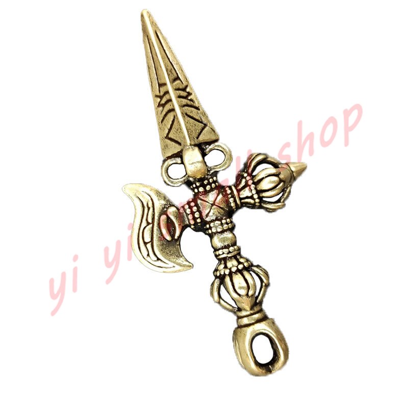Pendentif Dague Esotérique Laiton