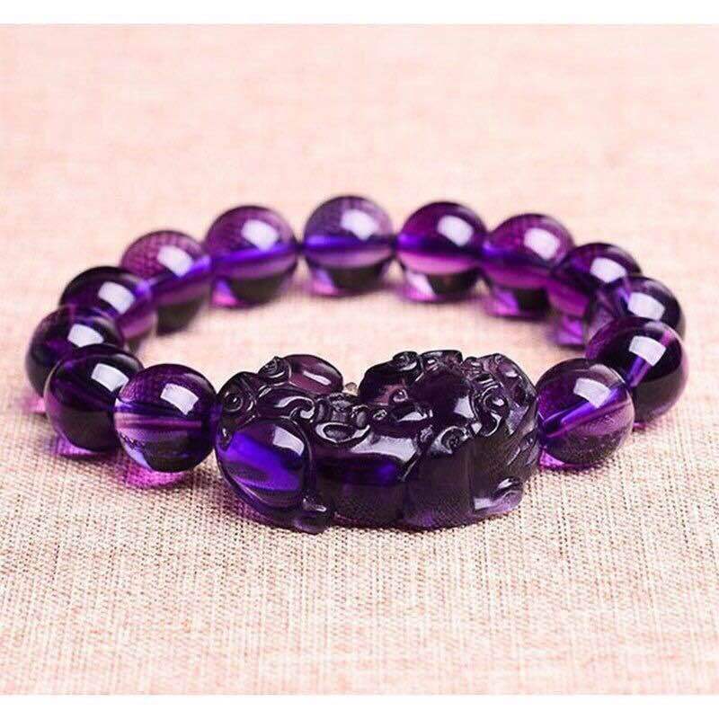 Bracelet Pixiu Porte Bonheur Chinois Obsidienne noire