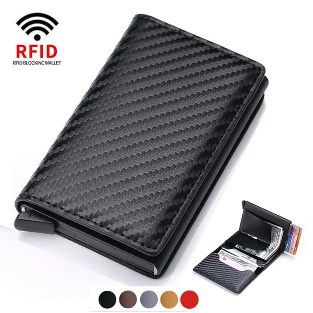 Portefeuille Homme Anti Rfid blocage protège cuir