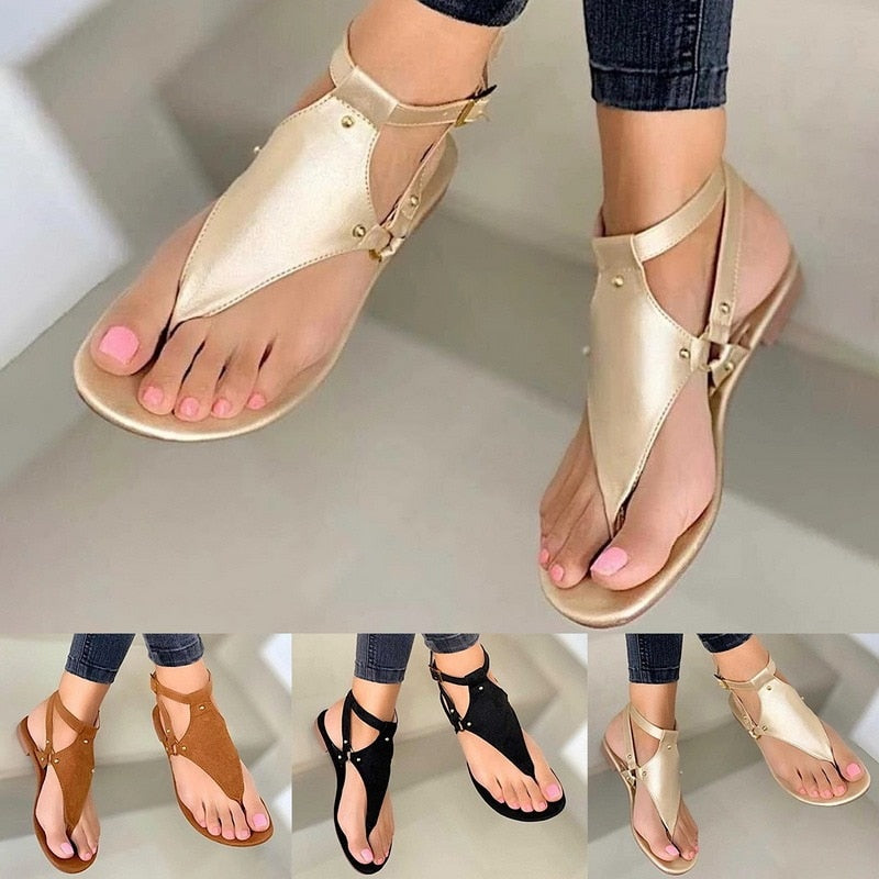 Sandale Femme en Cuir Décontracté