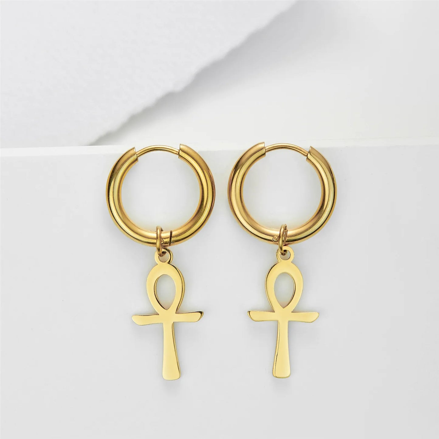 Boucle d' Oreille Croix Egypte Ankh