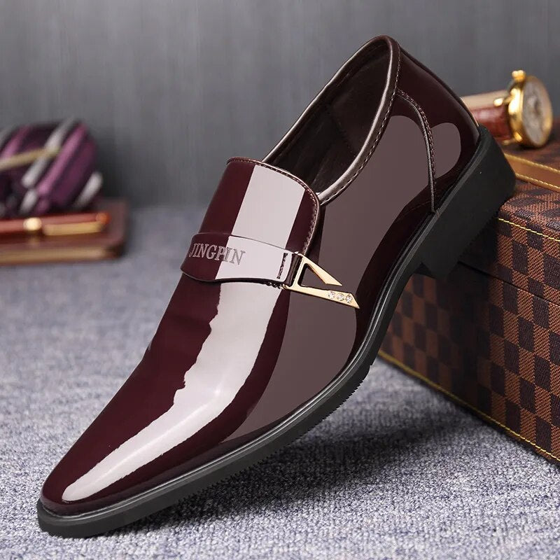 Chaussures Habillées en Cuir Verni pour Homme