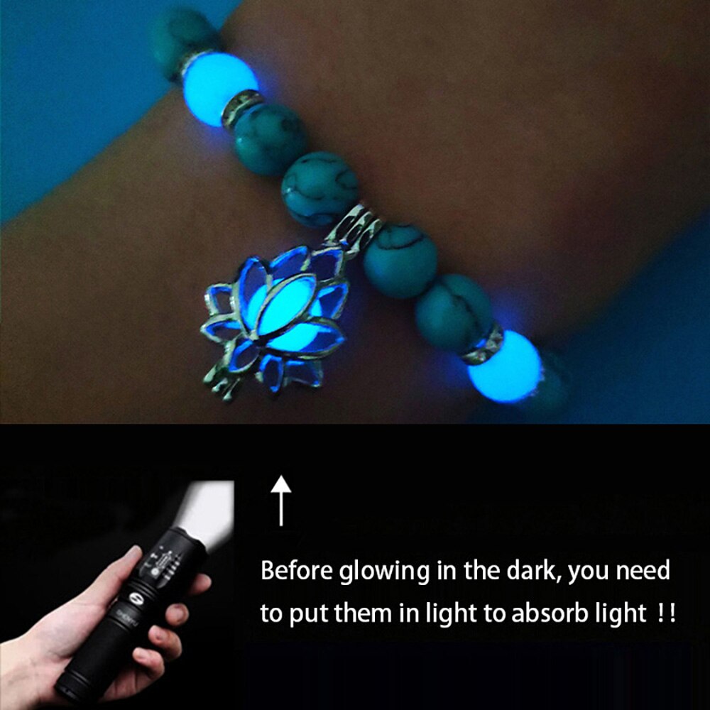 Bracelet Pierre Naturelle Fluorescent