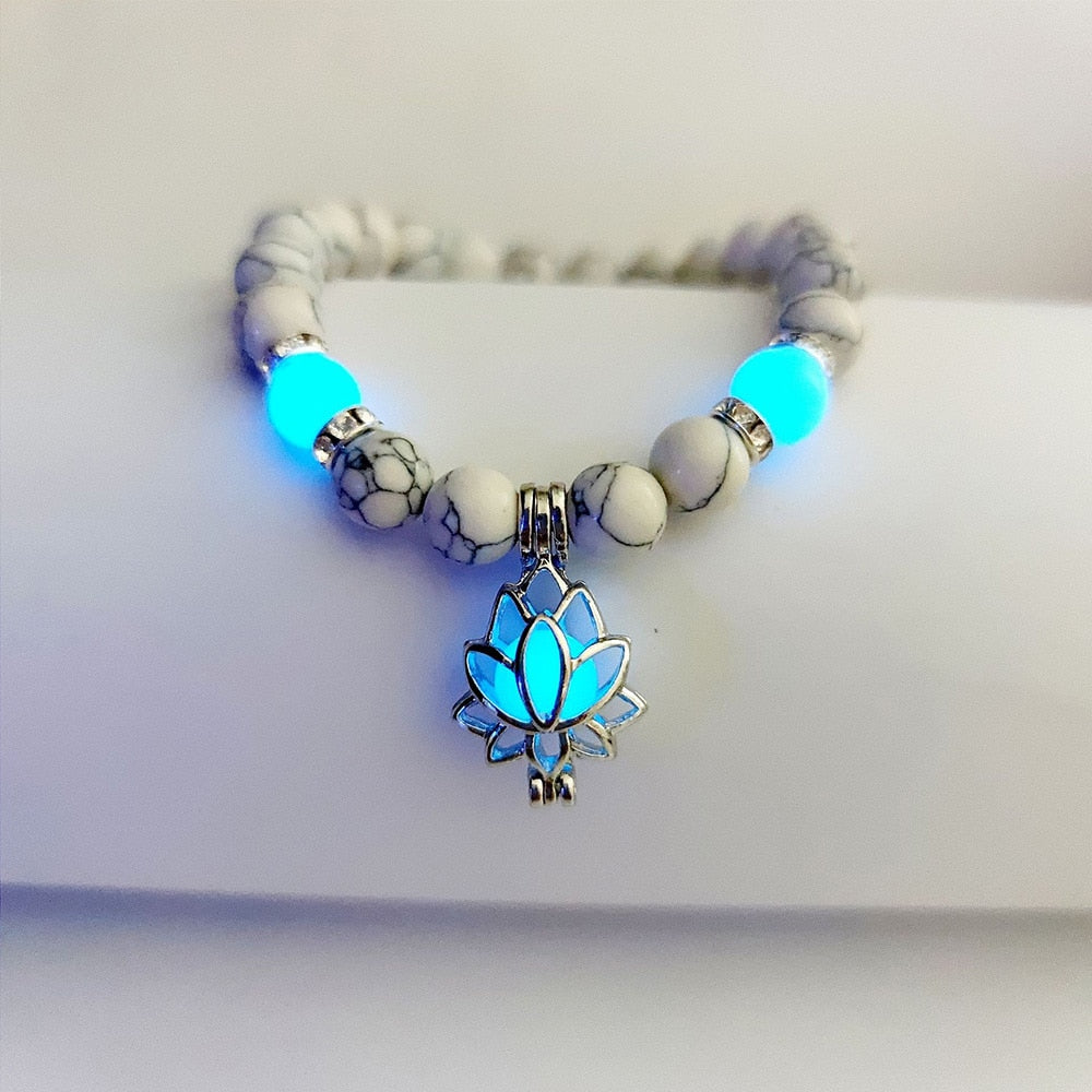 Bracelet Pierre Naturelle Fluorescent