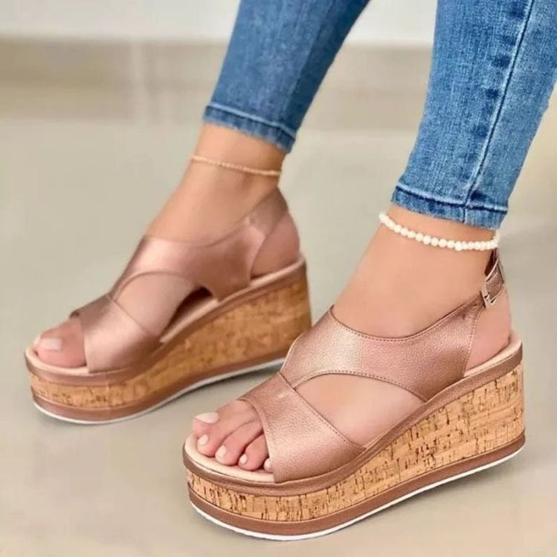 Chaussures Compensées Sexy Élégantes