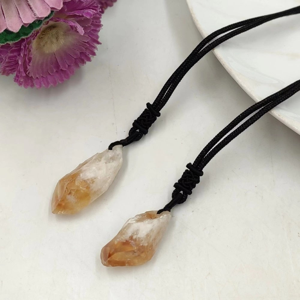 Pendentif Citrine Pierre brute Naturelle