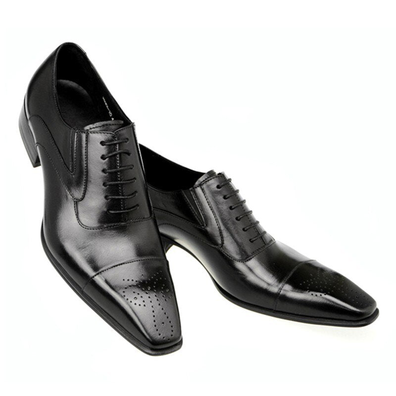 Chaussure luxe Homme Cuir bout carré