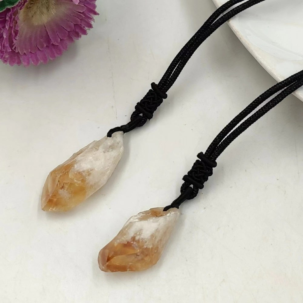 Pendentif Citrine Pierre brute Naturelle