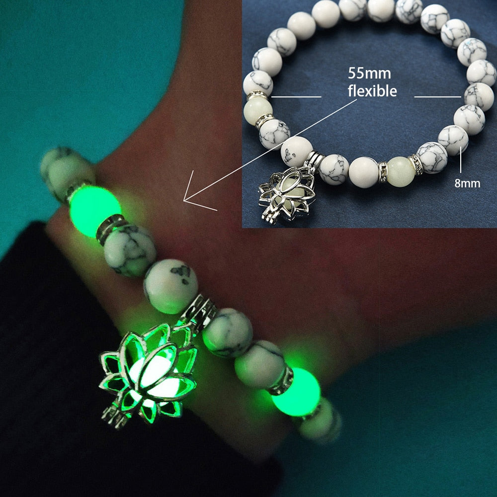 Bracelet Pierre Naturelle Fluorescent