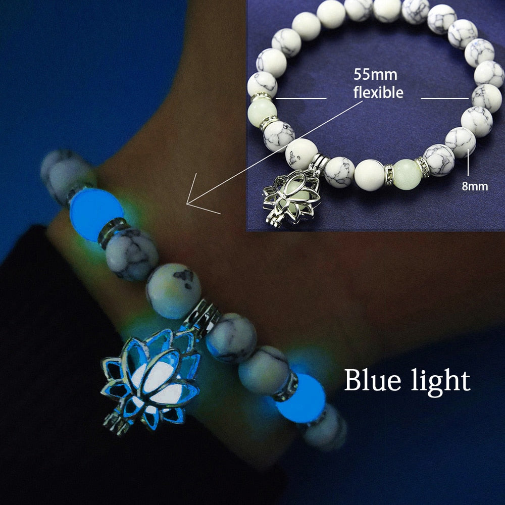 Bracelet Pierre Naturelle Fluorescent