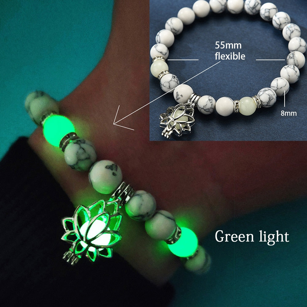 Bracelet Pierre Naturelle Fluorescent