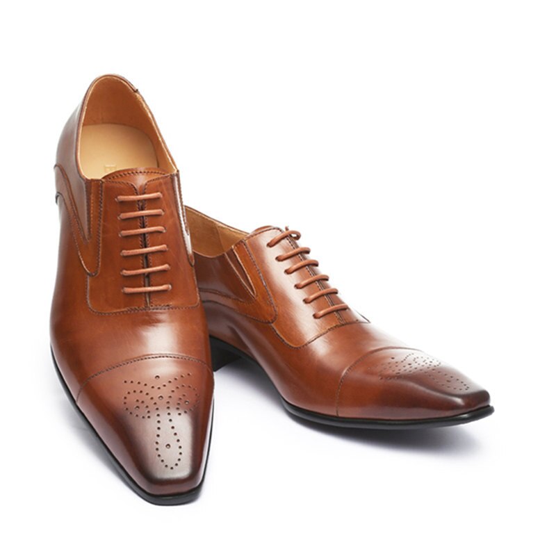 Chaussure luxe Homme Cuir bout carré