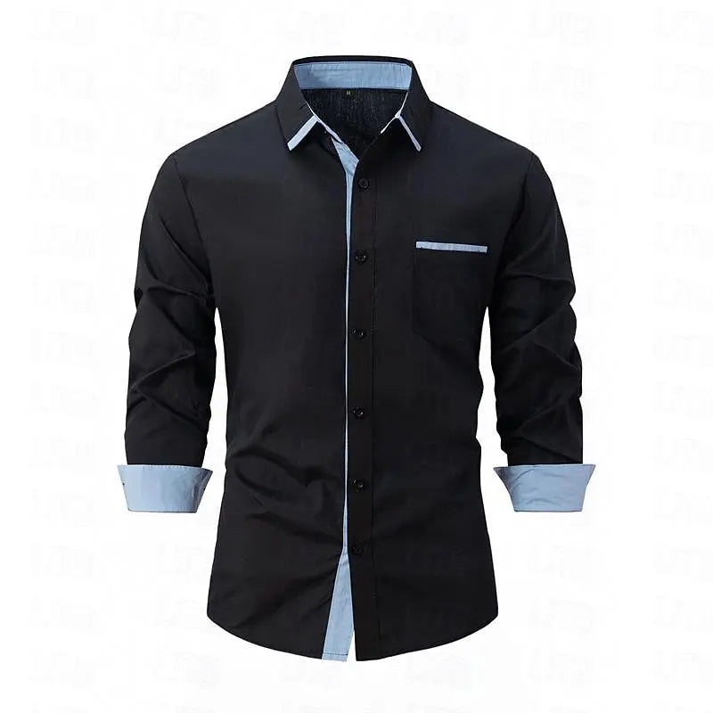 Chemise Formelle Décontractée à Manches Longues