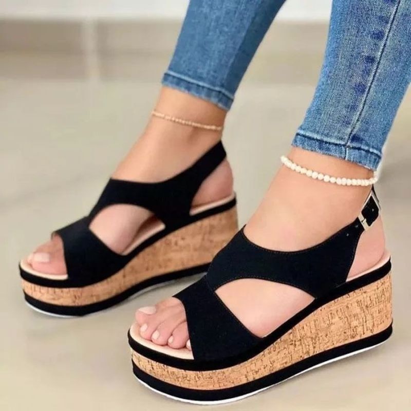 Chaussures Compensées Sexy Élégantes