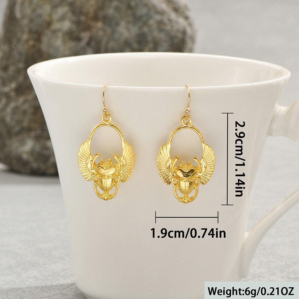 Boucles d'Oreilles Scarabée