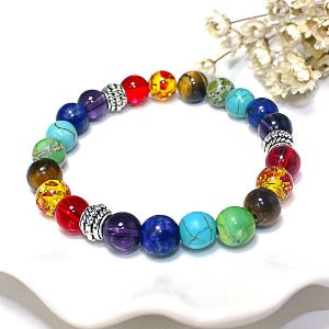 Bracelet 7 Chakra Pierre Naturelle