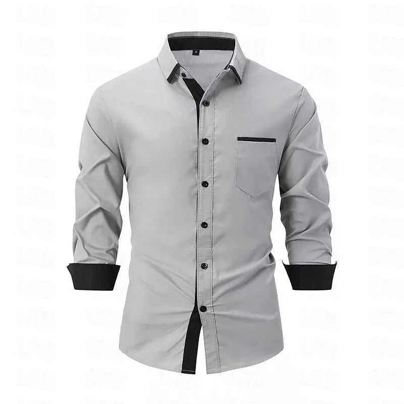 Chemise Formelle Décontractée à Manches Longues