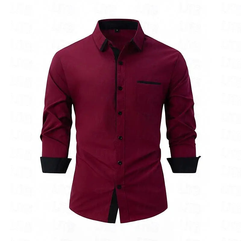 Chemise Formelle Décontractée à Manches Longues