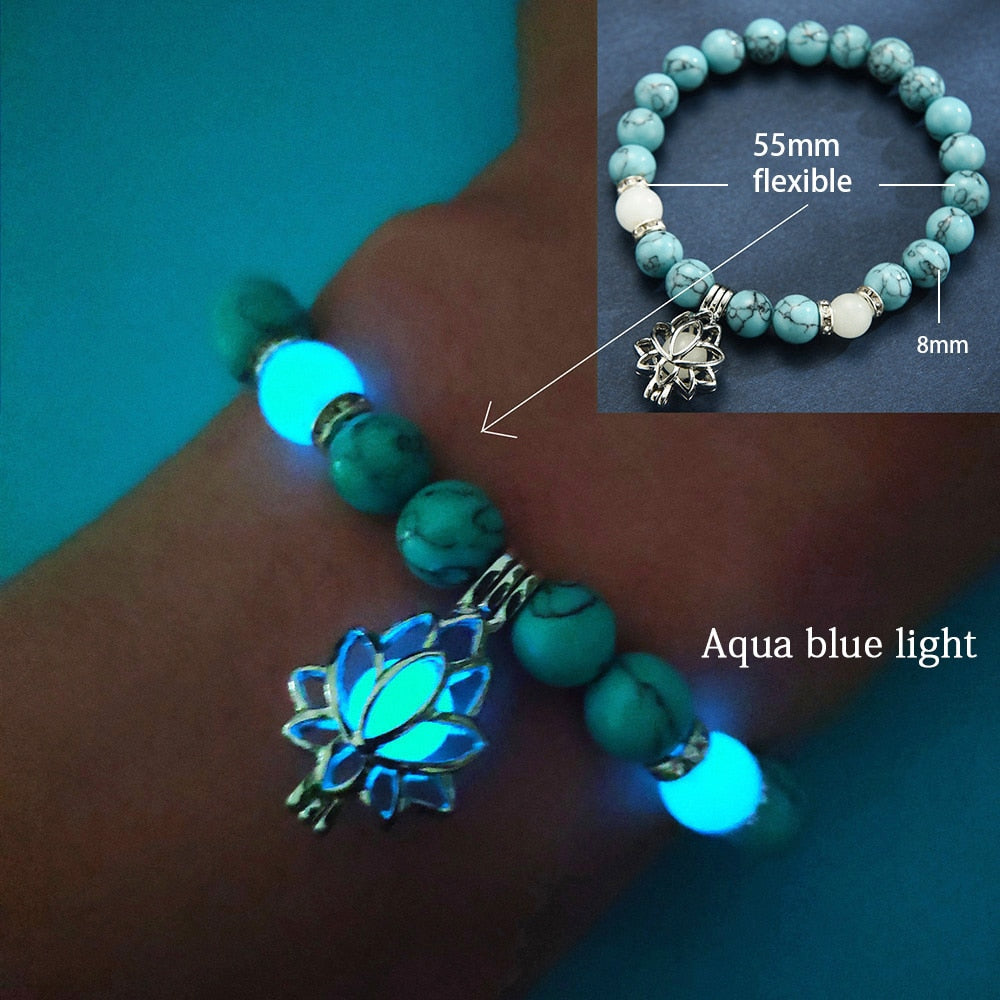 Bracelet Pierre Naturelle Fluorescent