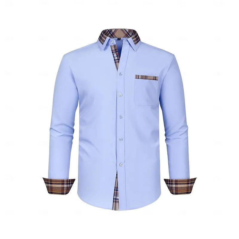 Chemise Formelle Décontractée à Manches Longues