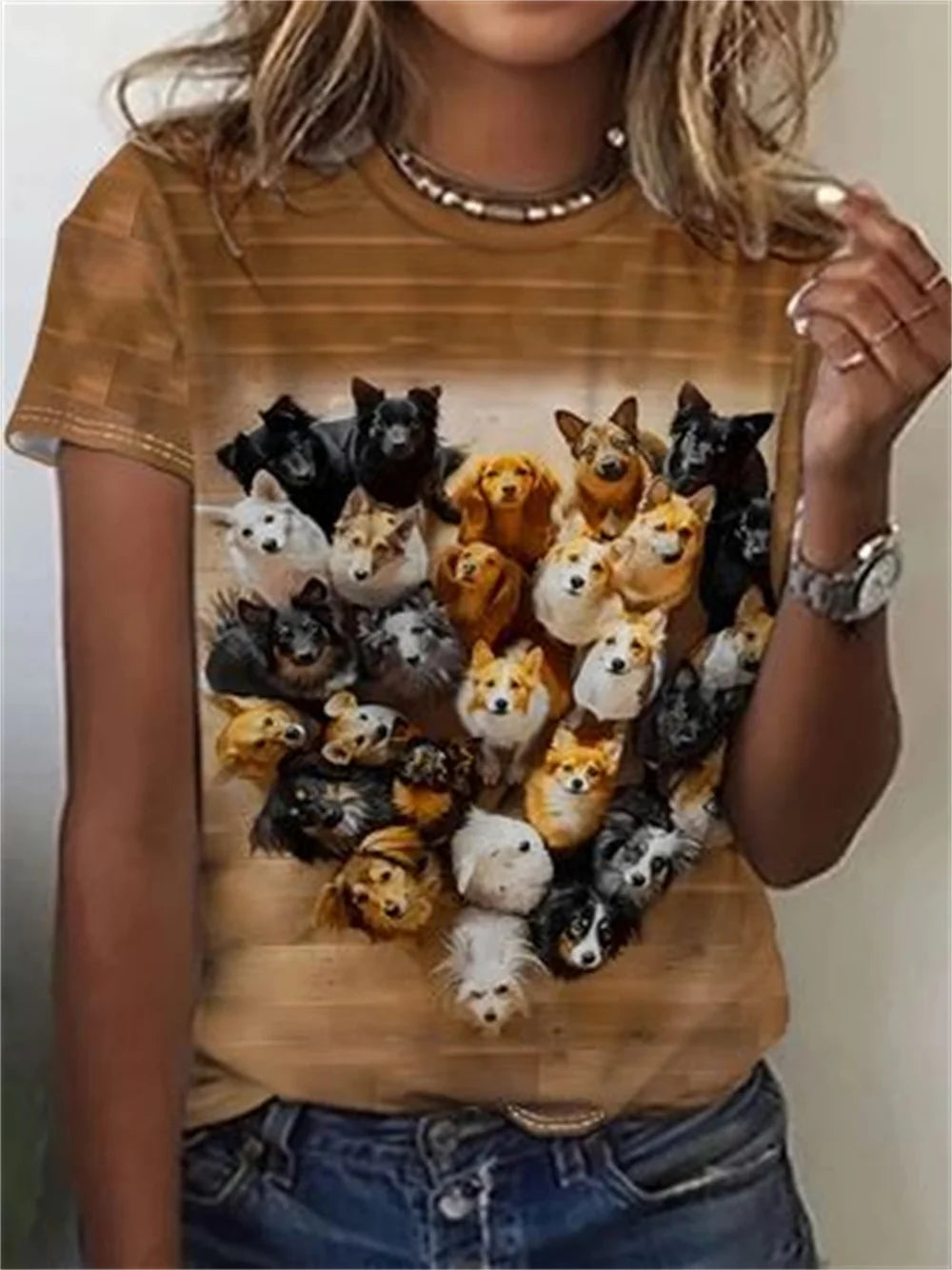 T-Shirts Femme Motif Animaux