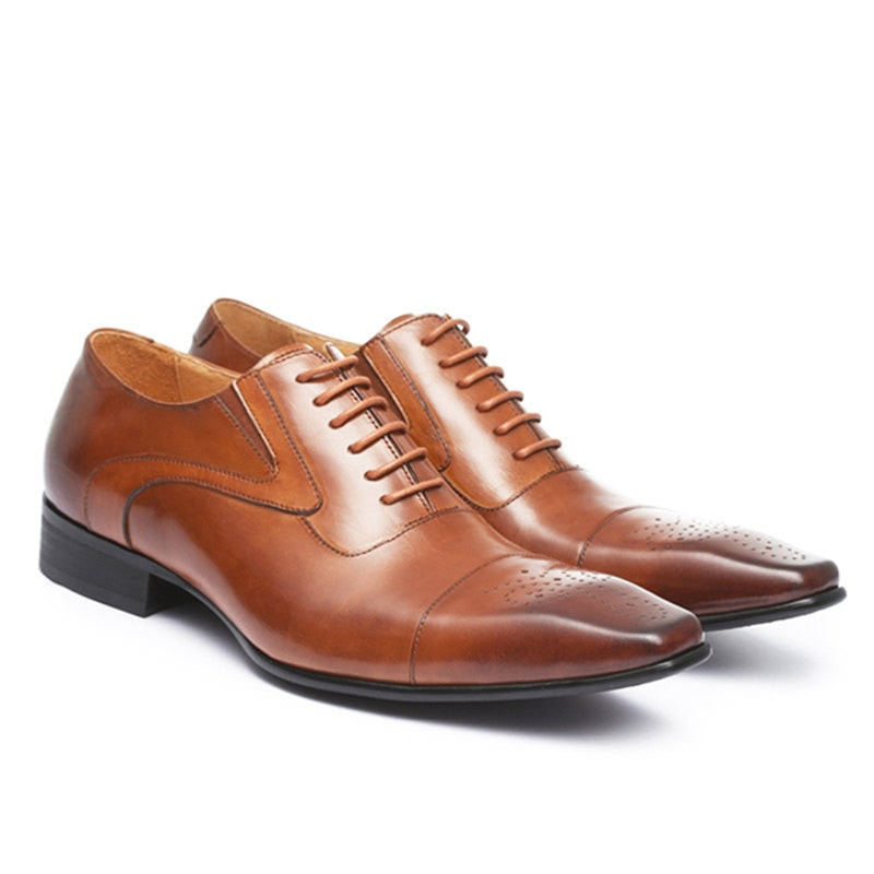 Chaussure luxe Homme Cuir bout carré