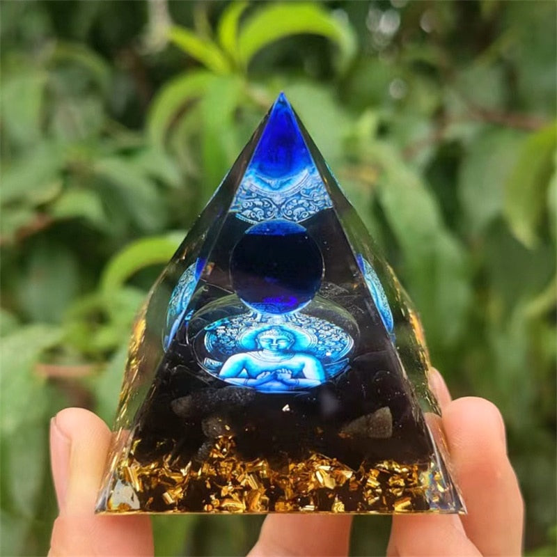 Pyramide Orgonite Crystale Pierre Naturelle