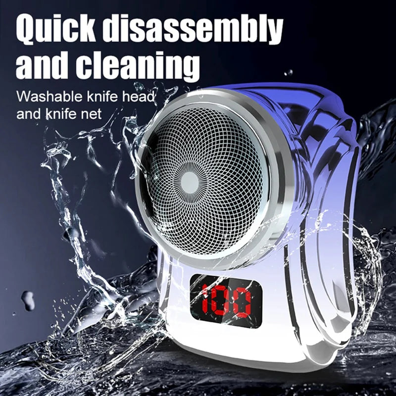 Mini Rasoir Electrique USB Rechargeable Affichage Numérique