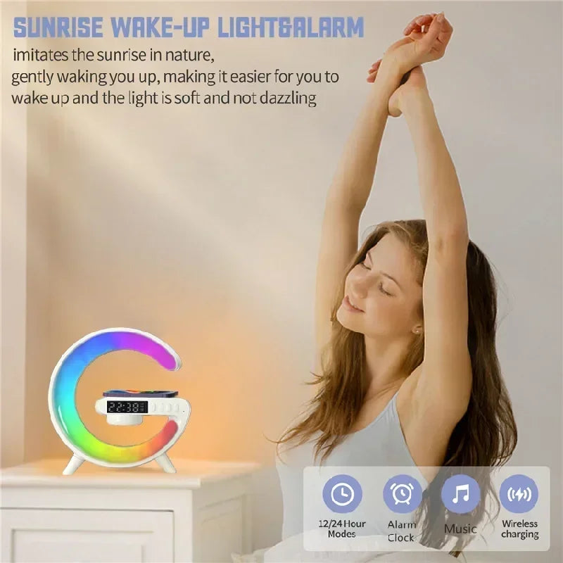 Lampe D'Ambiance Rechargeable Multifonctionnelle Haut-Parleur