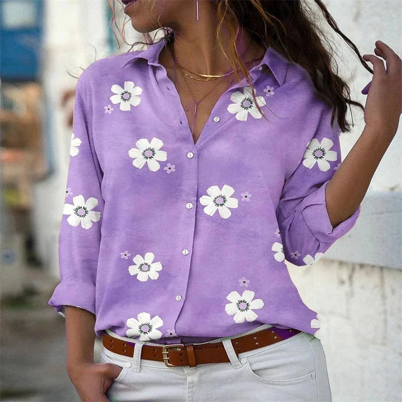Chemise ample à manches longues pour Femme