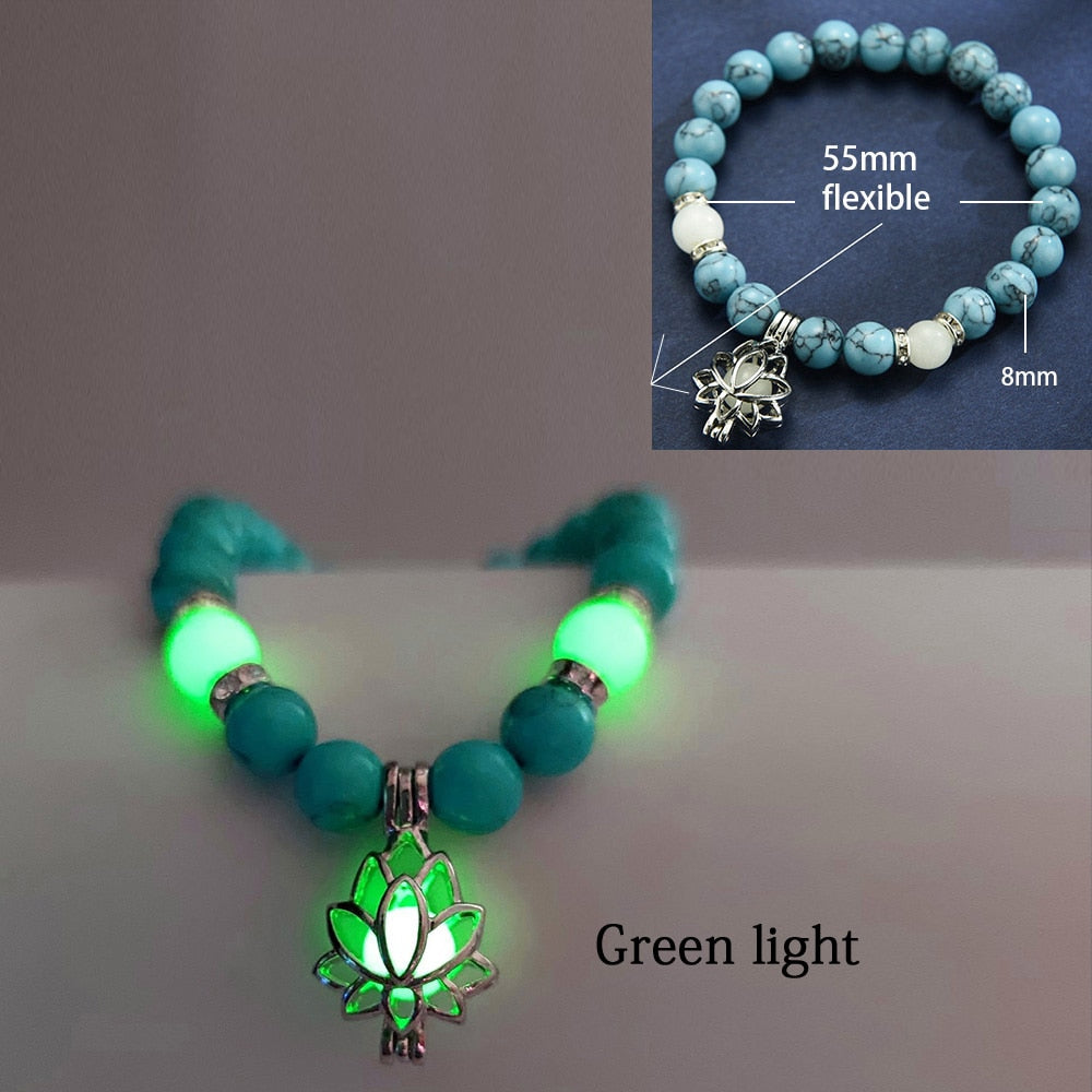 Bracelet Pierre Naturelle Fluorescent