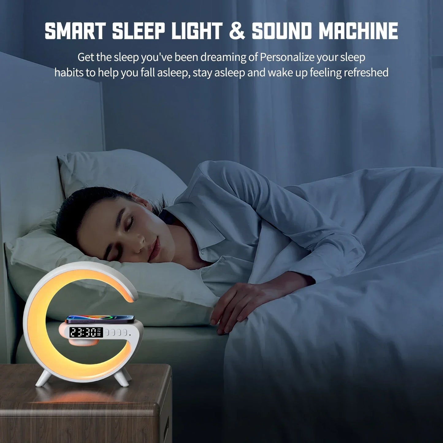 Lampe D'Ambiance Rechargeable Multifonctionnelle Haut-Parleur