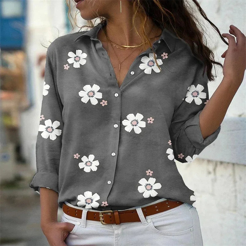 Chemise ample à manches longues pour Femme