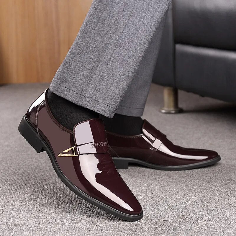 Chaussures Habillées en Cuir Verni pour Homme